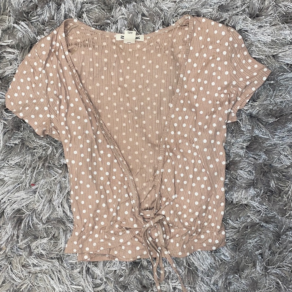 Billabong polka dot tie top!